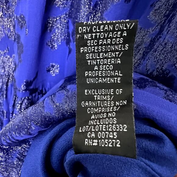 Monique Lhuillier Azurite Long-Sleeve Tie-Back Short Dress Size 4 NWT - Picture 5 of 10